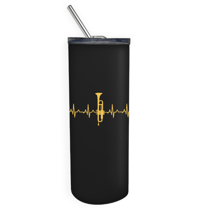 Trumpet Heartbeat T-shirt - Trumpet Player Shirt Skinny Tumbler | Artistshot