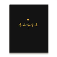 Trumpet Heartbeat T-shirt - Trumpet Player Shirt Metal Print Vertical | Artistshot