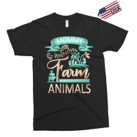 Farm Animals T  Shirt Mommy Who Loves Farm Animals   Cow Pig Goat Love Exclusive T-shirt | Artistshot