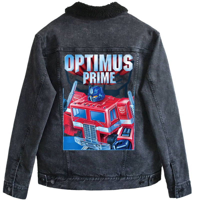 Womens Transformers Optimus Prime Portrait V-neck Unisex Sherpa-Lined Denim Jacket by brumfieldportillo7vlpq8 | Artistshot