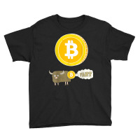 Bitcoin Bull Fart   Funny Crypto Currency Stock Market Humor T Shirt Youth Tee | Artistshot