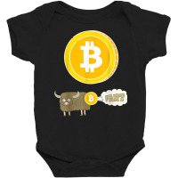 Bitcoin Bull Fart   Funny Crypto Currency Stock Market Humor T Shirt Baby Bodysuit | Artistshot