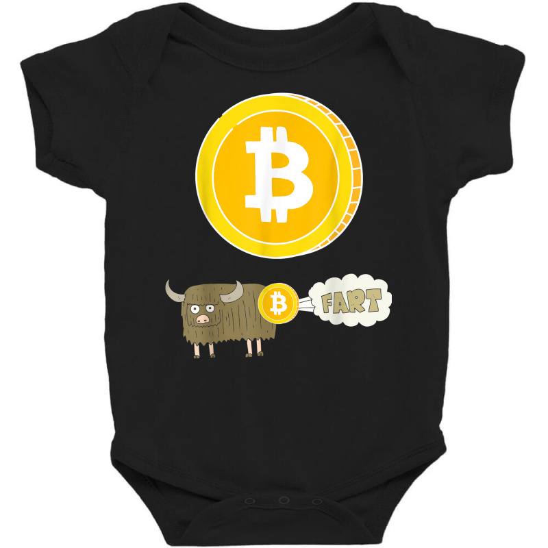 Bitcoin Bull Fart   Funny Crypto Currency Stock Market Humor T Shirt Baby Bodysuit by mollyschq6z | Artistshot