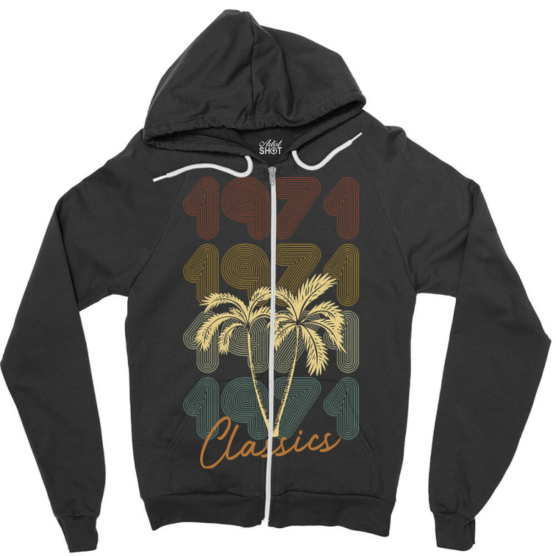 1971 Classics Retro Zipper Hoodie by greggjvandervor | Artistshot