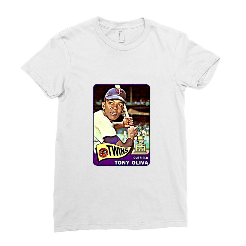 Tony Oliva 1965 Flashback Champs Ladies Fitted T-Shirt by liqualyfu | Artistshot