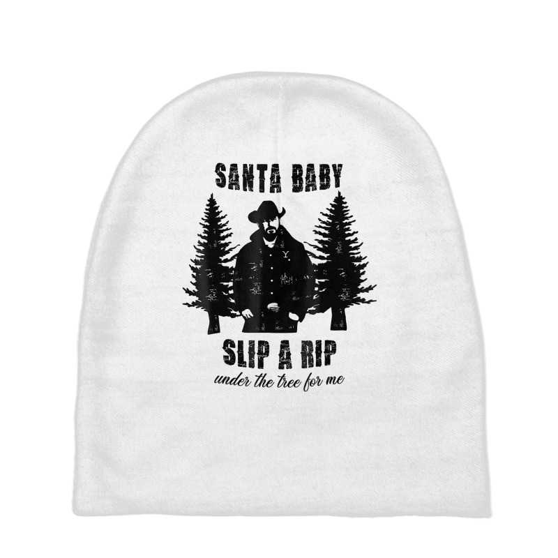 Santa Baby Slip A Rip Under The Tree For Me Christmas T Shirt Baby Beanies | Artistshot