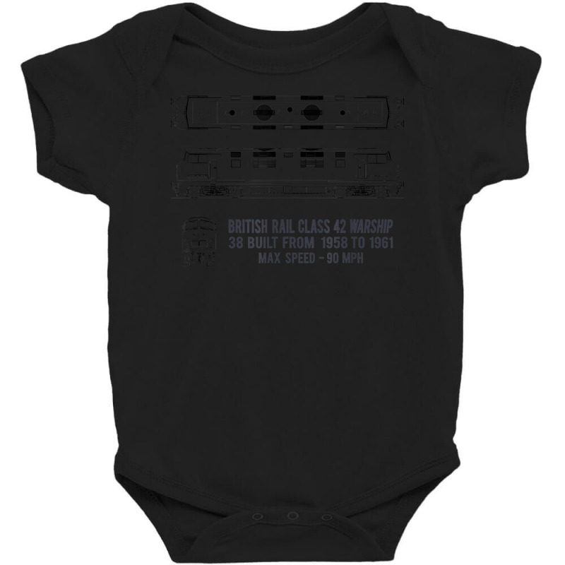 British Rail Class 42 Warship Locomotive Blueprints T Shirt Baby Bodysuit | Artistshot