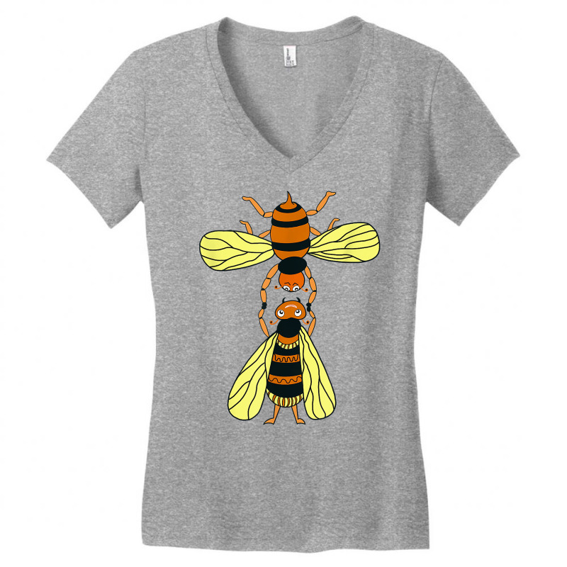 Bee Shirt Acrobatic Gymnast Bees Funny Gymnastics Bees T Shirt Women's V-neck T-shirt | Artistshot