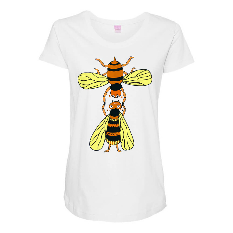 Bee Shirt Acrobatic Gymnast Bees Funny Gymnastics Bees T Shirt Maternity Scoop Neck T-shirt | Artistshot