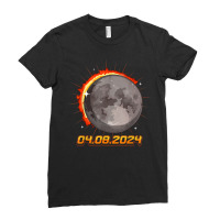 Eclipse 2024 April 08 Usa Annular Total Partial Astronomy T Shirt Ladies Fitted T-shirt | Artistshot