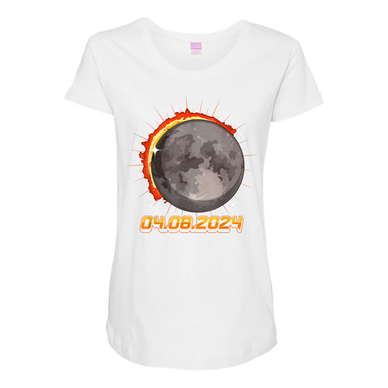 Eclipse 2024 April 08 Usa Annular Total Partial Astronomy T Shirt Maternity Scoop Neck T-shirt by adriacrogan7c3 | Artistshot