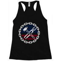 American Flag Ironworker And Tools Racerback Tank | Artistshot