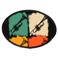 Trumpeter Musical Instrument Trumpet Oval Patch | Artistshot