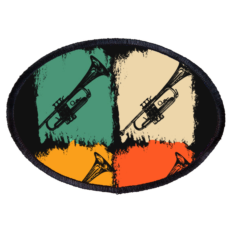 Trumpeter Musical Instrument Trumpet Oval Patch | Artistshot