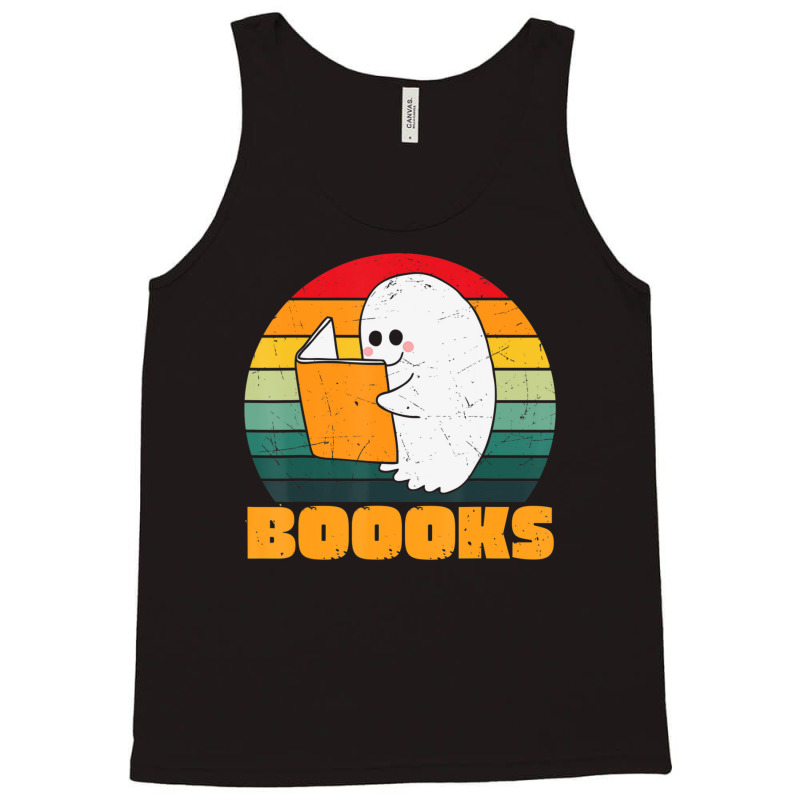 Boooks Ghost Librarian Book Lovers Halloween Costume Tank Top | Artistshot