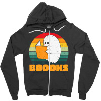 Boooks Ghost Librarian Book Lovers Halloween Costume Zipper Hoodie | Artistshot