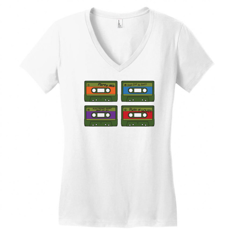 Cassette Retro Women's V-neck T-shirt | Artistshot