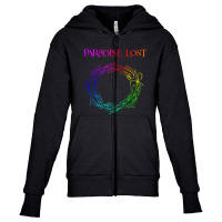 Paradise Lost Crow Of Thorns Back Patch Rgb Youth Zipper Hoodie | Artistshot