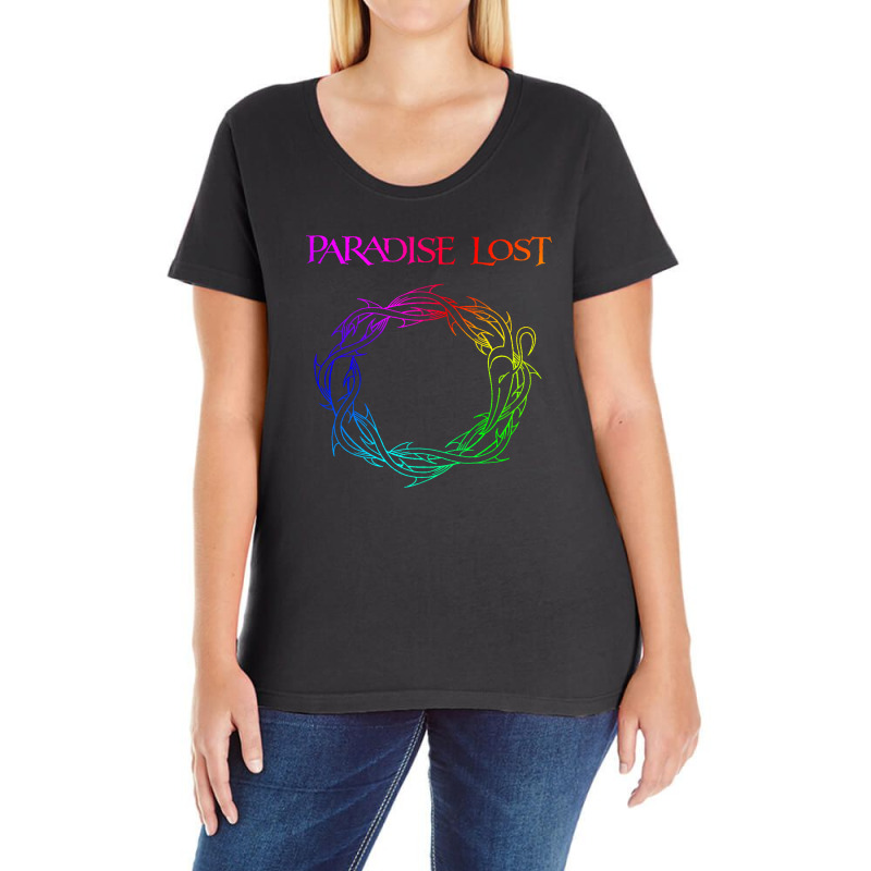 Paradise Lost Crow Of Thorns Back Patch Rgb Ladies Curvy T-Shirt by lgrenti | Artistshot