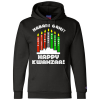 Habari Gani Happy Kwanzaa African American 7 Principles Long Sleeve T Champion Hoodie | Artistshot