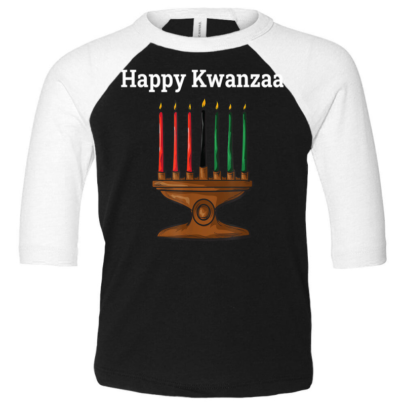 Happy Kwanzaa Kinara 7 Principles Of Kwanzaa Dec 26   Jan 1 T Shirt Toddler 3/4 Sleeve Tee by keishawnredner | Artistshot