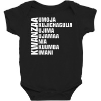 Happy Kwanzaa   7 Principles Pullover Hoodie Baby Bodysuit | Artistshot