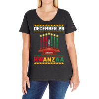 Happy Kwanzaa Kinara Candles Principles African American Men Sweatshir Ladies Curvy T-shirt | Artistshot