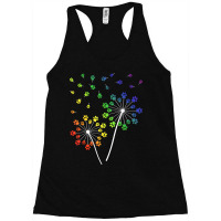 Dandelion Paw Pride Rainbow   Dog Mom Flower Gifts Racerback Tank | Artistshot