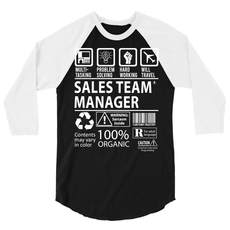 Sales Team Manager T Shirt - Multitasking Certified Job Gift Item Tee 3/4 Sleeve Shirt by mckeebeckett3l9yxd | Artistshot