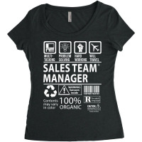 Sales Team Manager T Shirt - Multitasking Certified Job Gift Item Tee Women's Triblend Scoop T-shirt | Artistshot