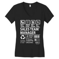 Sales Team Manager T Shirt - Multitasking Certified Job Gift Item Tee Women's V-neck T-shirt | Artistshot