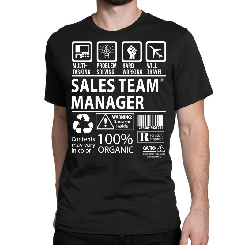 Sales Team Manager T Shirt - Multitasking Certified Job Gift Item Tee Classic T-shirt by mckeebeckett3l9yxd | Artistshot