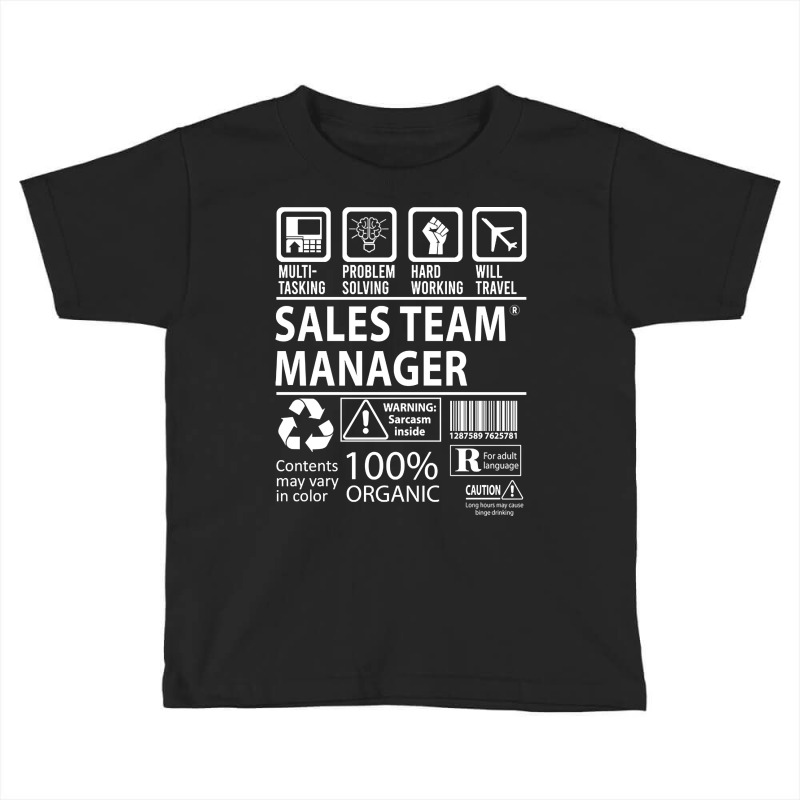 Sales Team Manager T Shirt - Multitasking Certified Job Gift Item Tee Toddler T-shirt by mckeebeckett3l9yxd | Artistshot