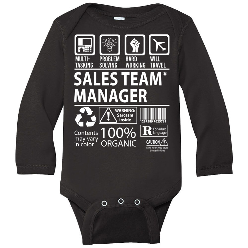 Sales Team Manager T Shirt - Multitasking Certified Job Gift Item Tee Long Sleeve Baby Bodysuit by mckeebeckett3l9yxd | Artistshot