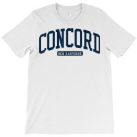 Concord New Hampshire Nh College University Style Navy T Shirt T-shirt | Artistshot