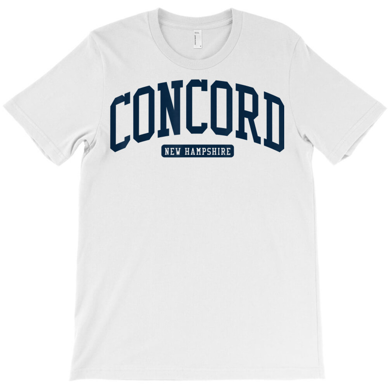 Concord New Hampshire Nh College University Style Navy T Shirt T-Shirt by mintywotm | Artistshot