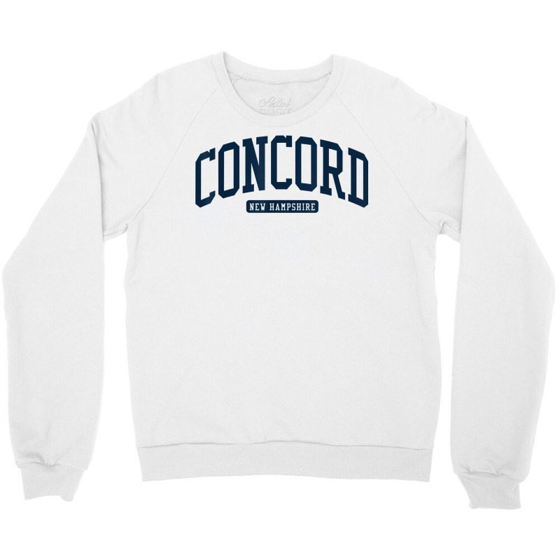 Concord New Hampshire Nh College University Style Navy T Shirt Crewneck Sweatshirt by mintywotm | Artistshot