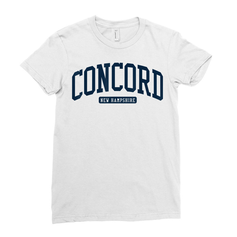 Concord New Hampshire Nh College University Style Navy T Shirt Ladies Fitted T-Shirt by mintywotm | Artistshot