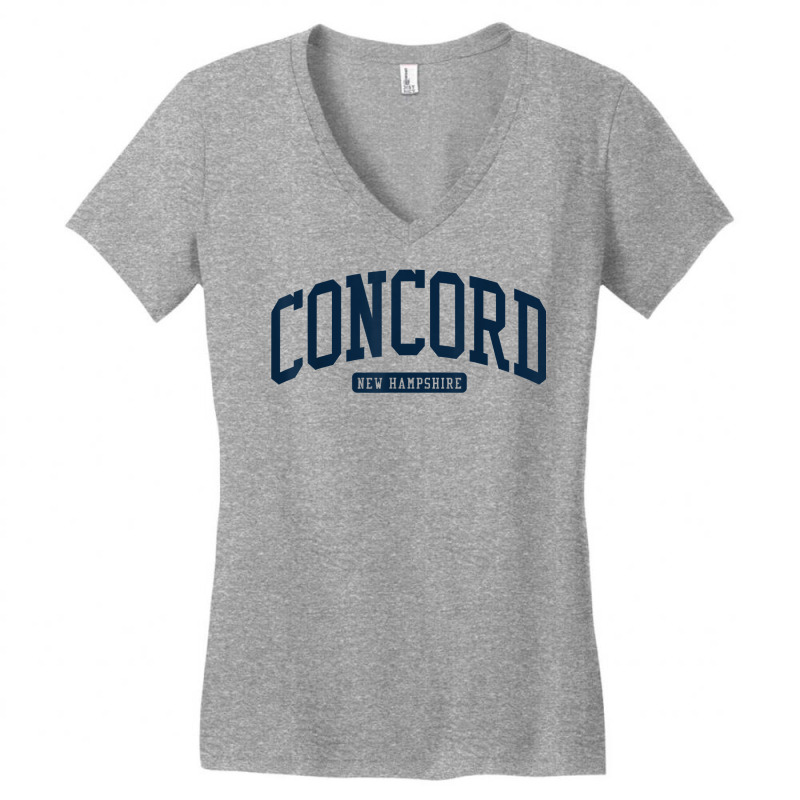 Concord New Hampshire Nh College University Style Navy T Shirt Women's V-Neck T-Shirt by mintywotm | Artistshot