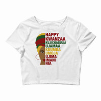 Happy Kwanzaa African Black Woman 7 Principles Pullover Hoodie Crop Top | Artistshot