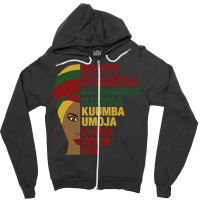 Happy Kwanzaa African Black Woman 7 Principles Sweatshirt Zipper Hoodie | Artistshot