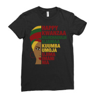 Happy Kwanzaa African Black Woman 7 Principles Sweatshirt Ladies Fitted T-shirt | Artistshot