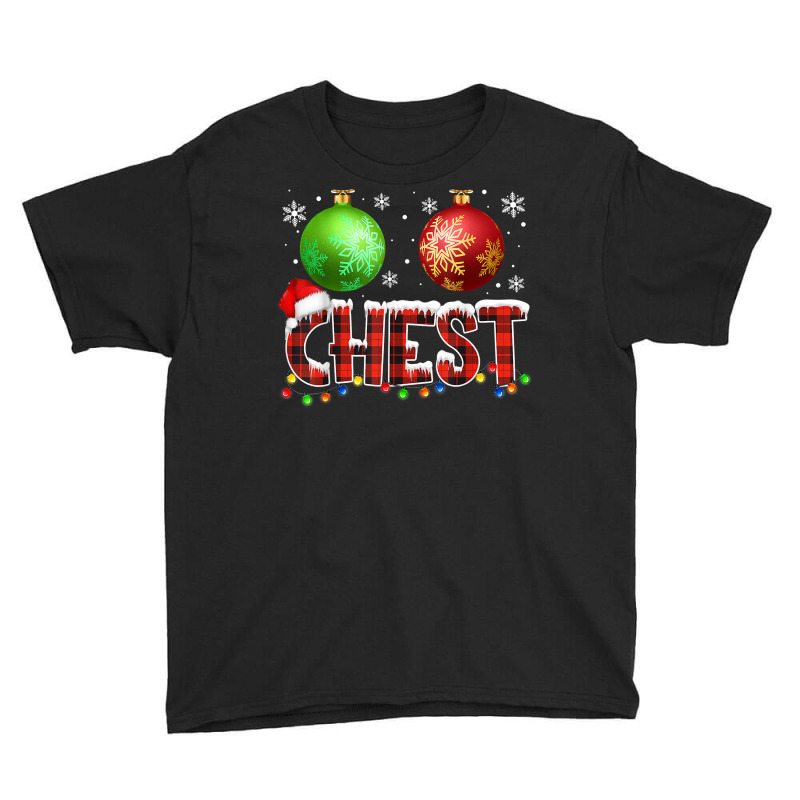 Chestnuts Funny Matching Couples Christmas Lights Nuts Chest T Shirt Youth Tee by dorman | Artistshot