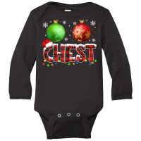 Chestnuts Funny Matching Couples Christmas Lights Nuts Chest T Shirt Long Sleeve Baby Bodysuit | Artistshot