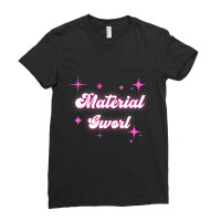 Material Gworl 2022 Viral Meme Pink Stars Text Girl Graphic T Shirt Ladies Fitted T-shirt | Artistshot