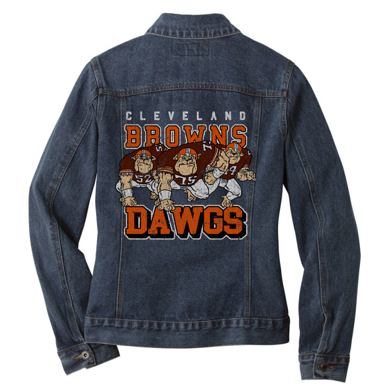 Cleveland Dawgs Ladies Denim Jacket by bummercaught | Artistshot