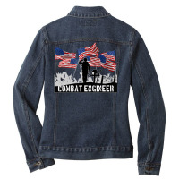 Combat Engineer Veteran Ladies Denim Jacket | Artistshot