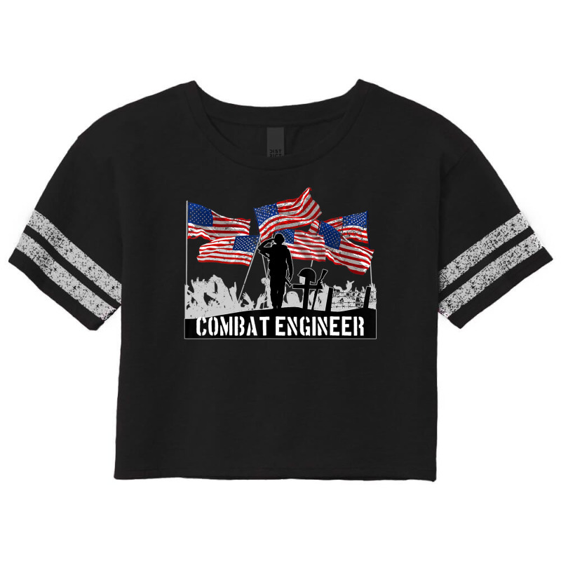 Combat Engineer Veteran Scorecard Crop Tee by bummercaught | Artistshot