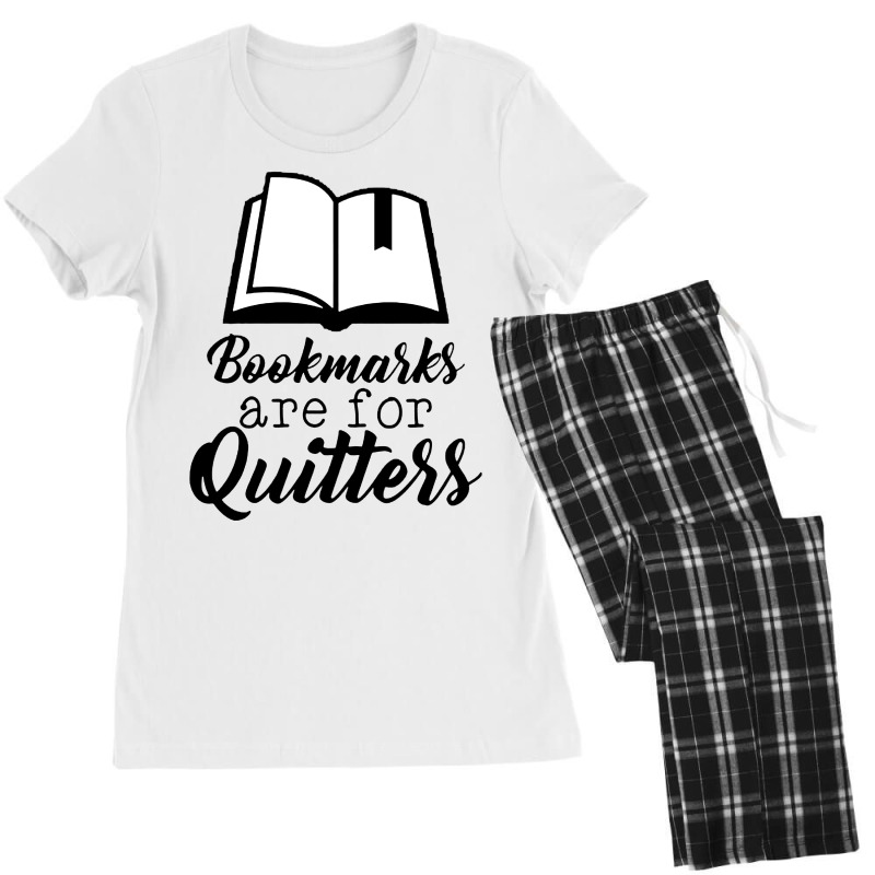 Book Lovers Bookmarks Are For Quitters Women's Pajamas Set by atereabag | Artistshot