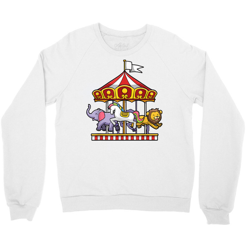 Horse Carousel Cute Carnival Ride Animals Circus T Shirt Crewneck Sweatshirt | Artistshot